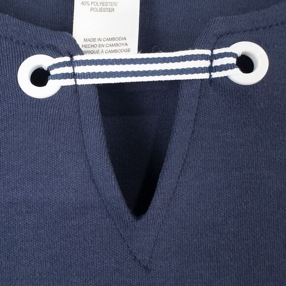 Alfred Dunner Nautical Studded Grommet SS Top Navy Blue Womens Petite Small - Picture 6 of 15